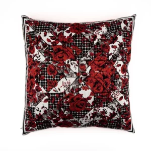 Red Flowers, Exclusive Jacquard Cushion, 100X100cm